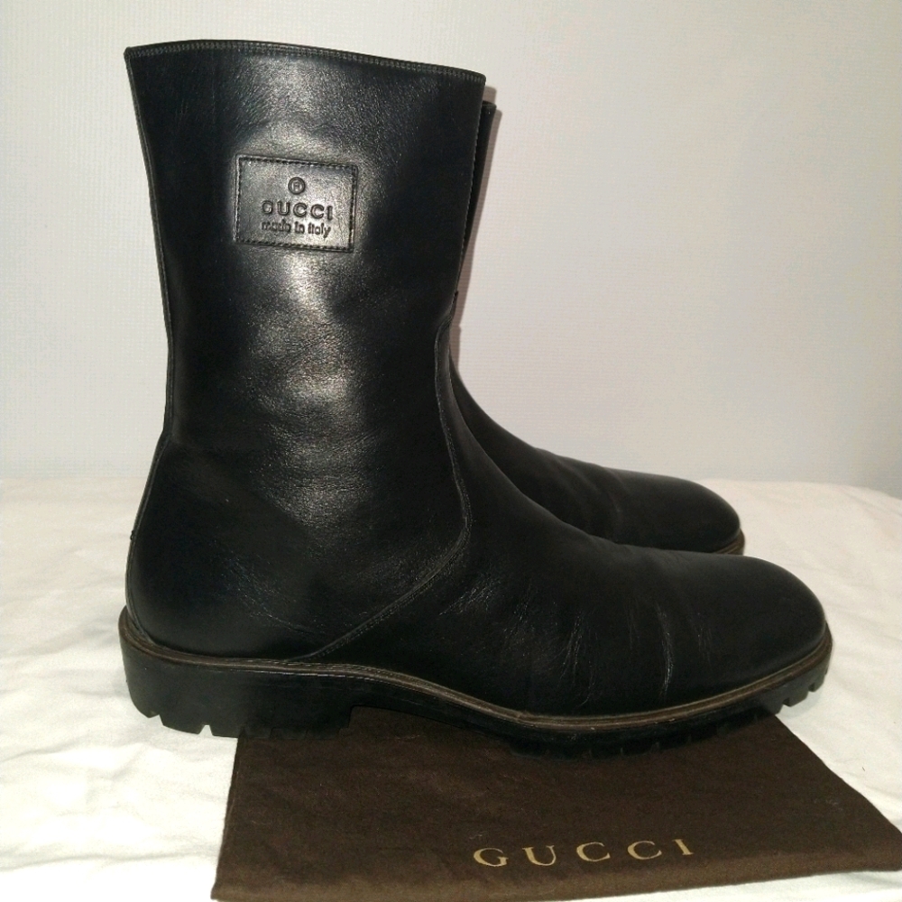 ✨Gucci Mens Mid Calf Leather Boots✨